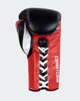 Pro Lace Up Boxing Gloves - Red
