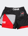 Side Split Cross Trainer Fight Shorts - Red
