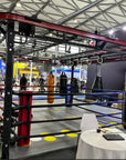 CRNR Liftable Boxing Ring with Integrated Heavy Bag System