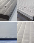 Svart og grå flettematter til kampsport