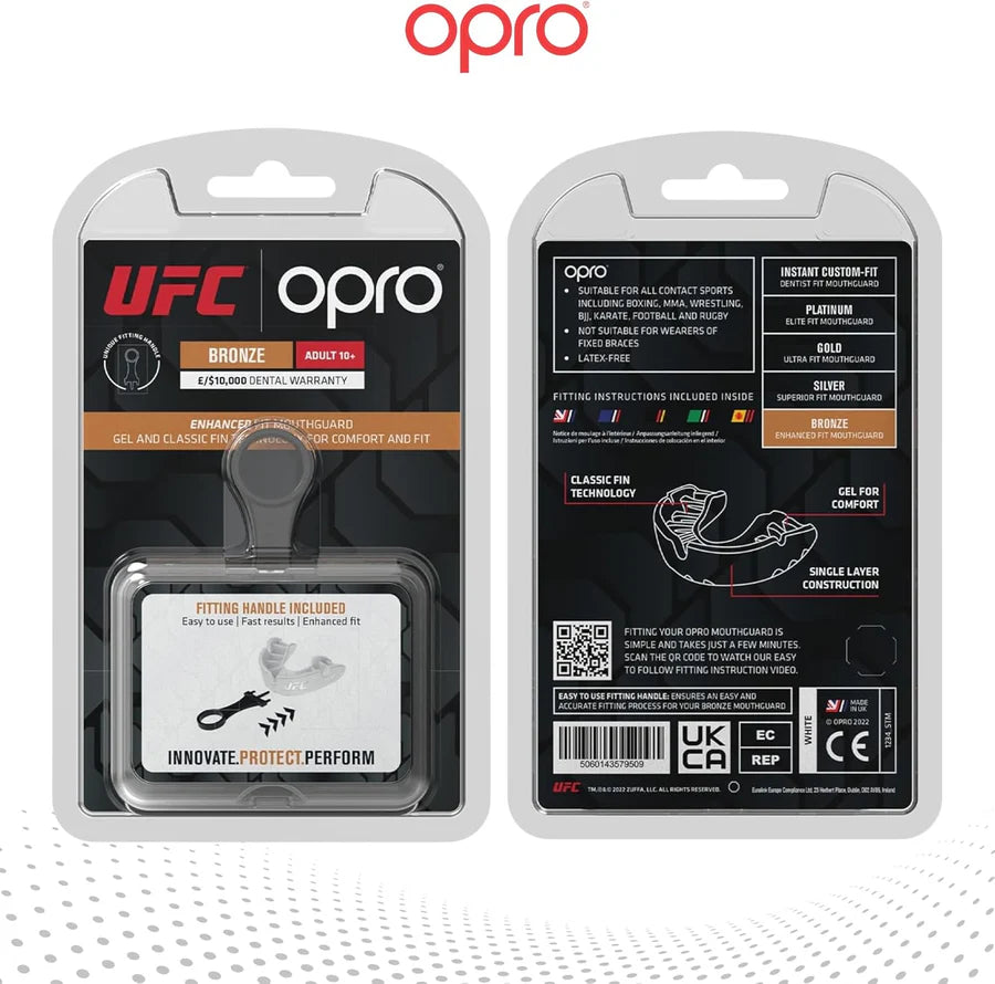 UFC Bronze Level Tannbeskytter - Hvit