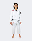 V6 BJJ gi for damer ink GRATIS HVIT BELTE  | Hvit