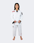 V6 BJJ gi for damer ink GRATIS HVIT BELTE  | Hvit