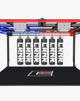 CRNR Liftable Boxing Ring with Integrated Heavy Bag System